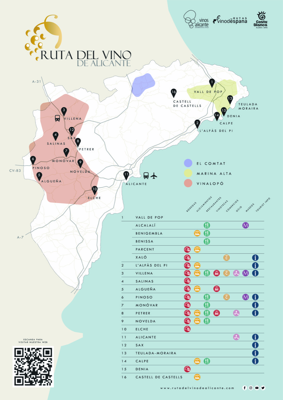 Mapa Ruta del Vino Alicante